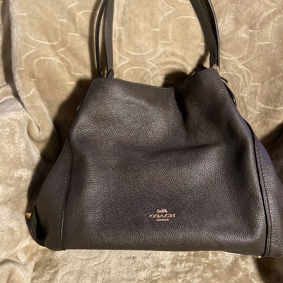 COACH EDIE 31 GOLD/GUNMETAL SHOULDER BAG - Picture 4 of 5